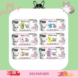 Khăn ướt cho mèo kitcat kháng khuẩn 80m