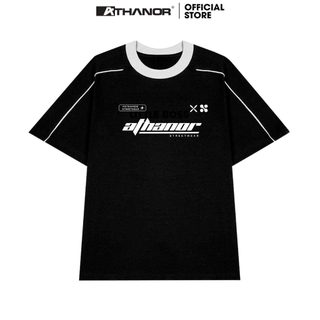 Áo thun athanor local brand form rộng unisex nam nữ cotton premium mẫu line tee
