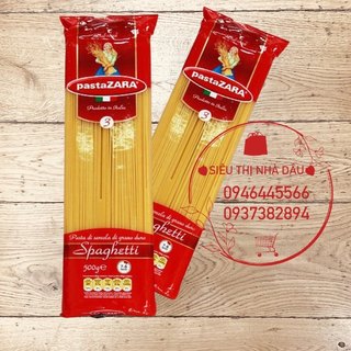 Mỳ ý sợi vừa pasta zara spaghetti gói 500g