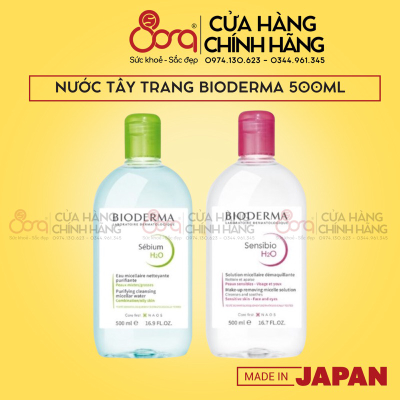 Nước tẩy trang Bioderma Pháp 500ml mẫu mới