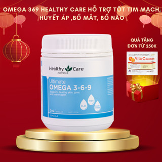 Omega 369 Healthy Care hỗ trợ tốt tim mạch, huyết áp ,bổ mắt, bổ não nhập khẩu chính hãng (Hộp /200v)