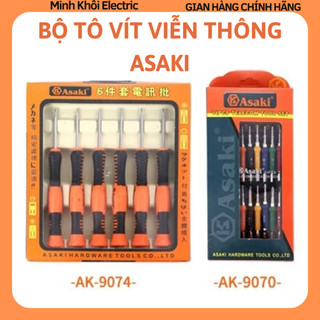 Bộ tô vít viễn thông asaki ak-9070,ak-9074,ak-9075,bộ vít mở,bộ vít viễn thông,tua vít sửa chữa,bộ vít dạng sao viễn