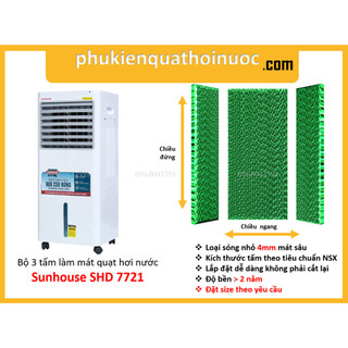 Bộ 3 tấm làm mát quat hơi nước sunhouse shd 7721