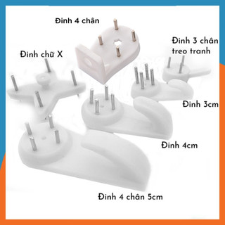 Đinh 4 Chân Kèm Móc Đóng Tường Chắc Chắn, Không Cần Khoan