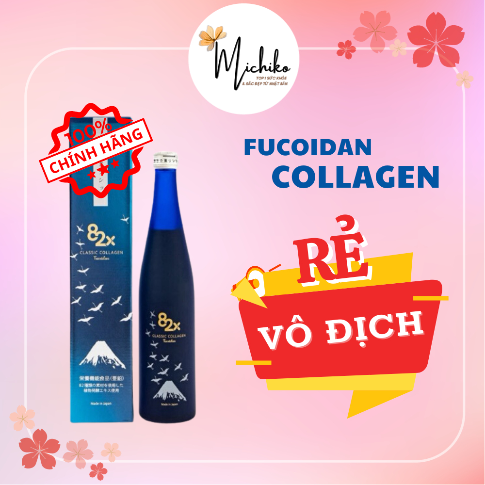 Nước Uống 82X FUCOIDAN TẢO NÂU MUZUKU COLLAGEN Từ Nhật Bản 500ml