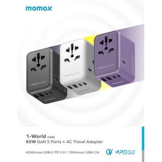 Ổ cắm du lịch momax 1-world gan 65w ua8 & 70w ua8a