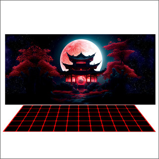 Tranh 3d Decal có sẵn keo, Tranh Dán Bể Cá Thủy Sinh, Bể Cá Rồng_MT 27