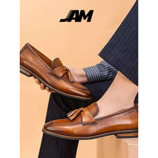 Giày da nam loadfer shoes dáng giày lười BL021-15 thương hiệu JAM Da Bò nhập khẩu Italia - Hộp sang trọng