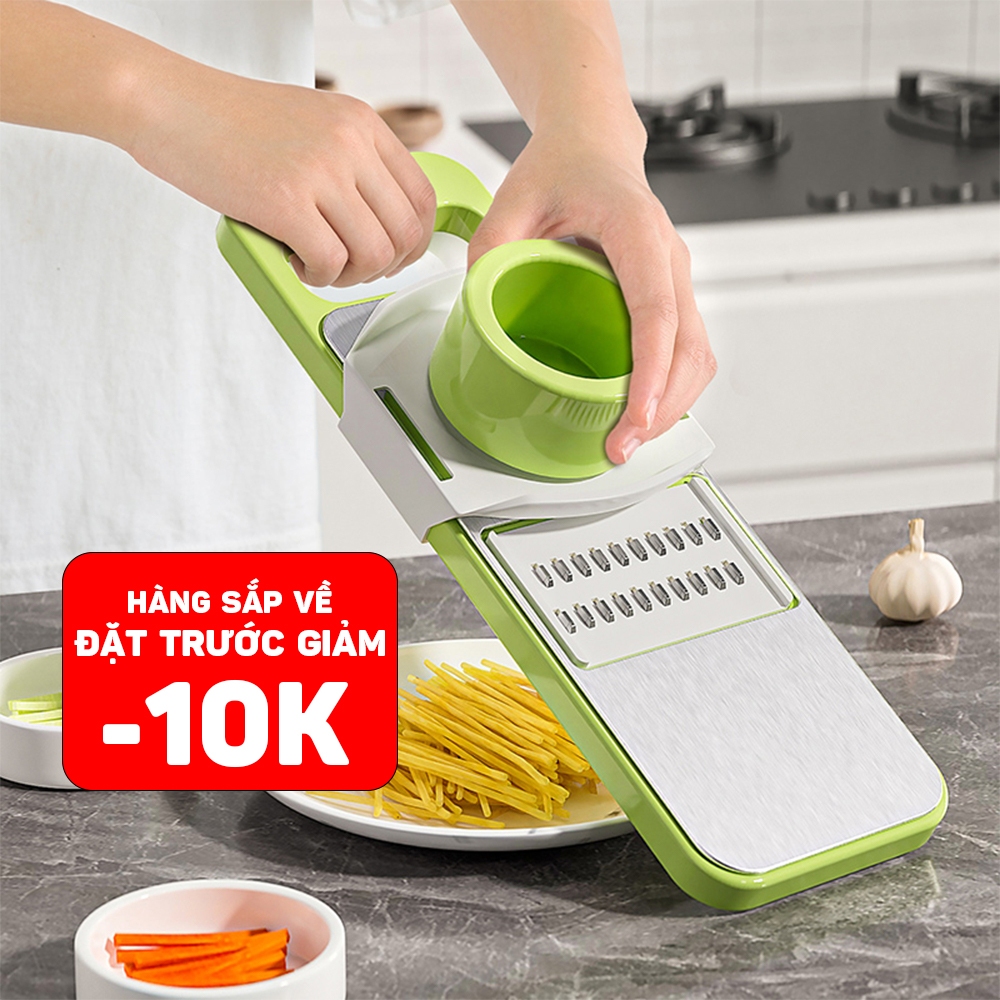 Nạo Rau Củ, Nạo Đa Năng Tích Hợp 5 Lưỡi Nạo Kèm Tay Cầm GOBI