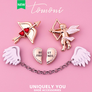  Charm Dép Jibbitz Crocs Kim Loại Đính Đá Hoạ Tiết Chủ Đề Thiên Thần - TM65 