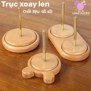 Trục xoay len giá đỡ len gỗ sồi