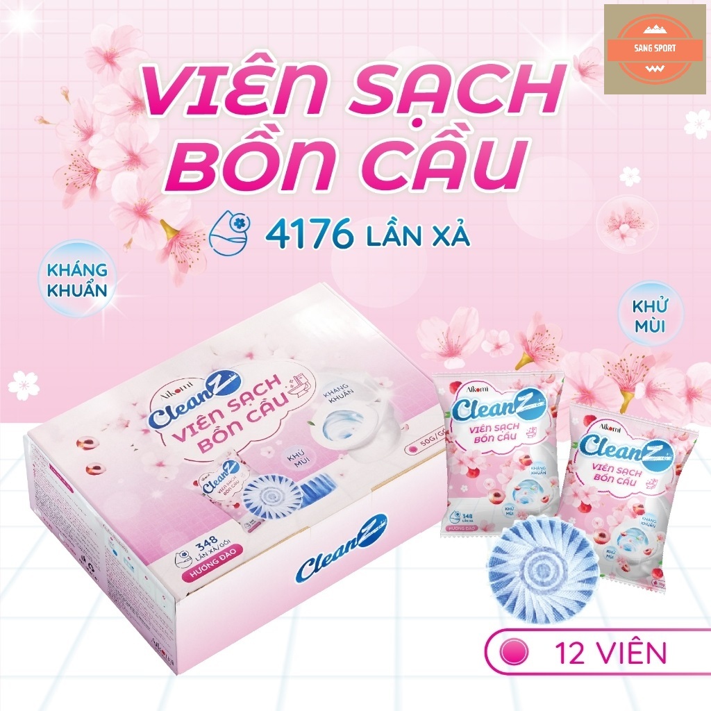 Hộp 20 viên tẩy vệ sinh làm thơm bồn cầu CleanZ Aikomi