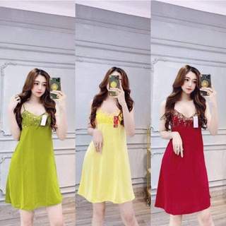 [HCM]Đầm Nữ  Đầm Thời Trang Thun Lạnh Dây Nhuyễn Mặc Nhà Hàng Công Ty Thiết Kế Xuất Khẩu Cao Cấp