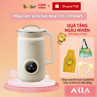 Máy làm sữa hạt Bear DJJ-D06W5 - Dung tích 1L, 8 chức năng, Chống ồn - BẢN TIẾNG ANH, BẢO HÀNH 18 THÁNG
