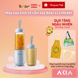 Máy xay sinh tố cầm tay Bear LLJ-D04B1, 2 cốc dung tích 350ml, lưỡi dao kép 2 tầng, xay đá