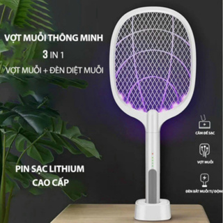 Vợt muỗi kiêm đèn bắt muỗi tự động 2in1 pin 1200mAh tích hợp đèn led anh