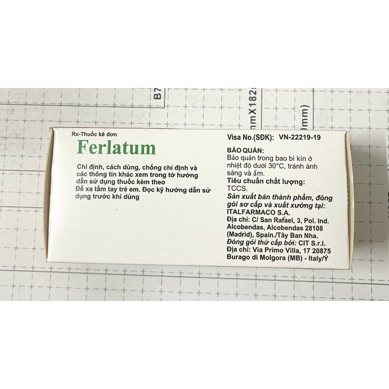 Bổ sung sắt Ferlatum fol va Ferlatum thuong hàng chính hãng