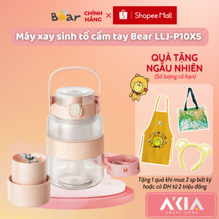 Máy Xay Sinh Tố Cầm Tay LLJ-P10X5 - Kèm nắp có quai xách, Có khuôn làm đá, Dung lượng pin cao - Bảo hành 18 tháng