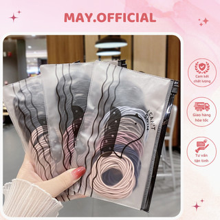 Set 100 dây buộc tóc kèm túi zip