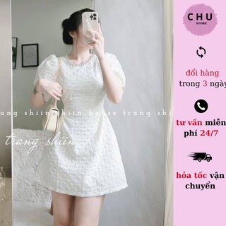 Đầm dự tiệc nữ khoét eo cổ đính ngọc tiểu thư sang trọng cho nữ bigsize ( Hình thật shop tự chụp ) Chu-Store