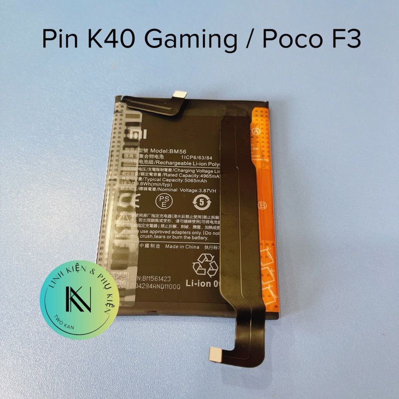 Pin K40 gaming / poco f3 / BM56