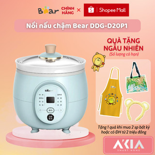 Nồi nấu chậm bear DDG-D20P1 - Dung tích 2L, 8 chế độ nấu ăn, hẹn giờ, điều chỉnh mức độ nóng