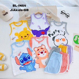 [Bé 19-27kg] Bộ ba lỗ in hình quần vát Minky Mom mềm mịn mát cho bé trai bé gái