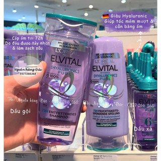Dầu gội xả Loreal Đức cho tóc khô xơ cần cấp ẩm với Hyaluronic - Nguồn hàng Đức