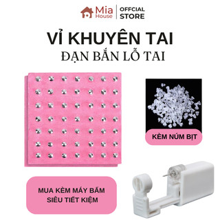 Vỉ đạn bạc bắn lỗ tai, khuyên bấm lỗ tai và núm bịt mua thêm cho súng bấm lỗ tai
