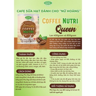 Sữa hạt SoyNa coffee Nutri vị caffe lon 800g/lon 400g