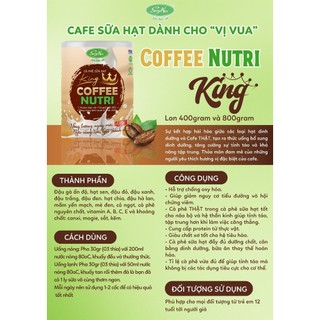 Sữa hạt SoyNa coffee Nutri vị caffe lon 800g/lon 400g