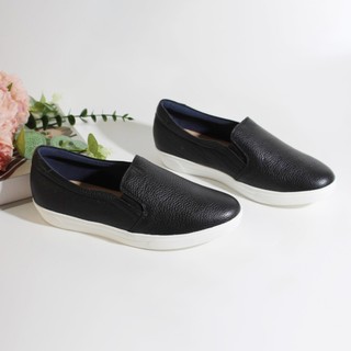 [shop giay minh thu]Slipon da thật độn đế 4cm MT731