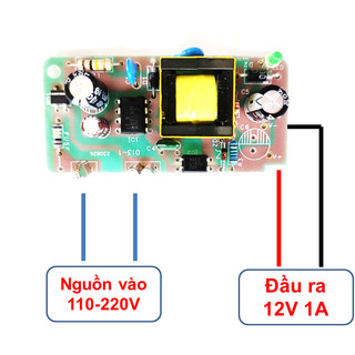Nguồn 12v 1a có đèn báo