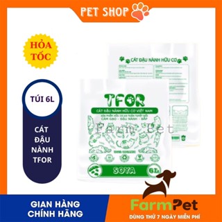 Cát đậu nành Tofu hữu cơ TFOR ORGANIC cho mèo XẢ TRỰC TIẾP TRONG NƯỚC | cát vệ sinh mèo - FRAM PET