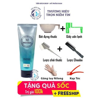 Kem ép side tóc nam M British Ép Side cao cấp Hàn Quốc Down Perm 200gr chính hãng + Tặng Quà