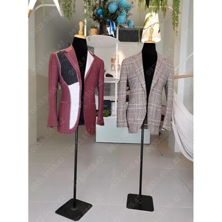 Manocanh vải nhung nam trắng và đen chân sắt đế cắm giữa, free ship, đẹp giá rẻ - sada shop
