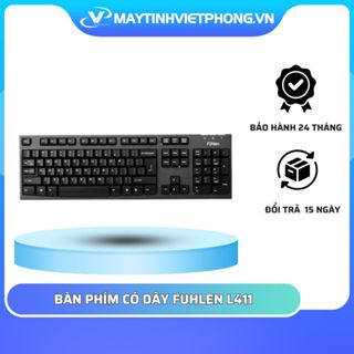 [FULL VAT] BÀN PHÍM VĂN PHÒNG FUHLEN L411  (USB/ĐEN)