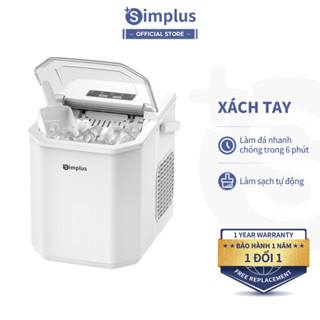 Máy Làm Đá Simplus 1.2L Gia Dụng Min ICE MAKER Làm đá nhanh trong 6 phút ZBJH001- Bảo Hành 1 Năm 1 Đổi 1