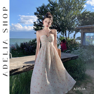 「ADELIA」Đầm Maxi Dáng Dài Họa Tiết Hoa Nhẹ Nhàng Tiểu Thư DH491