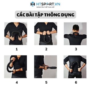 Gậy lò xo tập tay, gậy bẻ tập cơ tay, vai, ngực 20kg 30kg 40kg 50kg 60kg tập thể dục tại nhà [ Cao Cấp ] - B15
