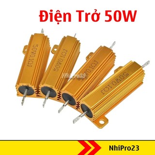 Điện trở nhôm 50w rx24 1r 5r 10r 15r 20r 47r 50r 100r cao cấp