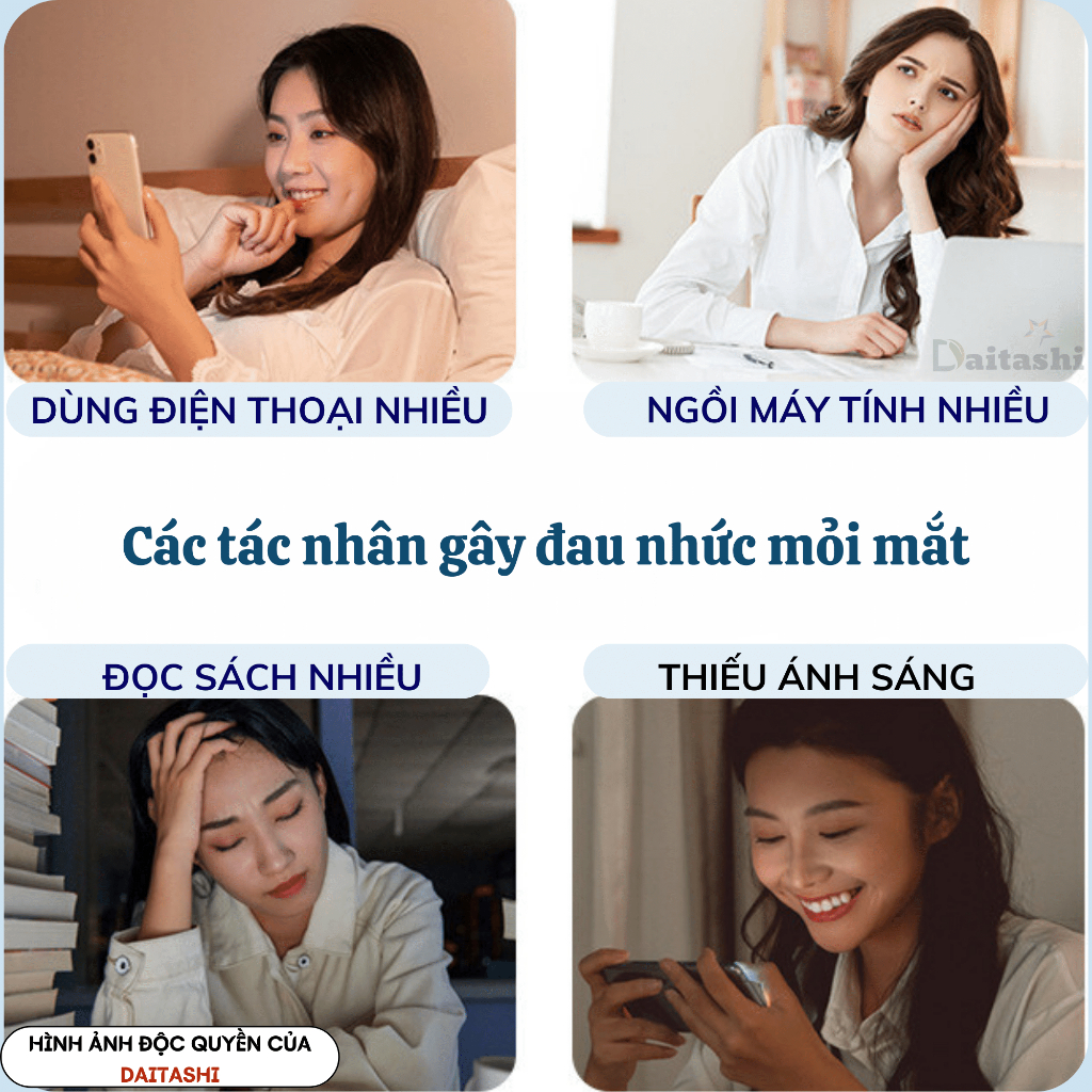 Máy massage mắt DAITASHI S600-D1 cao cấp mát xa rung đa điểm bấm huyệt