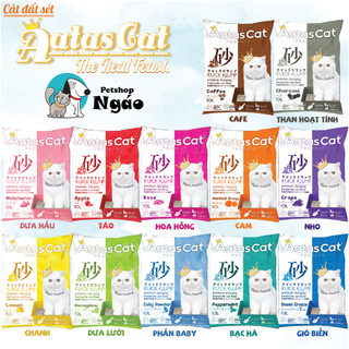 Cát đất sét  Aatas 10L - Cát đất sét Mèo đất sét Bentonite tự nhiên __ ĐẤT SÉT
