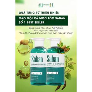✔️ CHÍNH HÃNG HERRIN - BỘ CAO GỘI XẢ SABAN phục hồi kích thích mọc tóc mẫu mới nhất