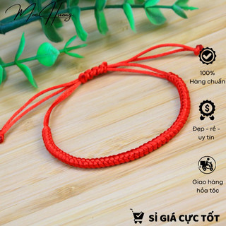 Vòng tay tết dây màu đỏ handmade - MH451