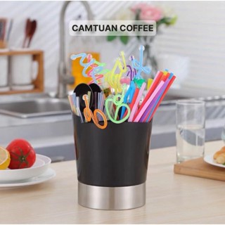 Khay đựng ống hút tròn 3 ngăn, kệ đựng ống hút giấy ăn hình chữ nhật 6 ngăn nhựa ABS