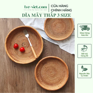 Dĩa mây đựng đồ - Dĩa mây guột decor trang trí - Rattan Plate