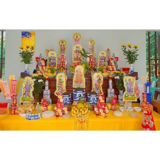 Bộ tranh cúng 15 bức ép plastic 40cm - 60cm