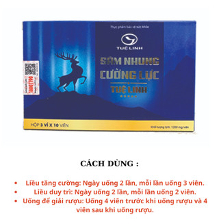 Sâm Nhung Cường Lực Tuệ Linh 30 Viên