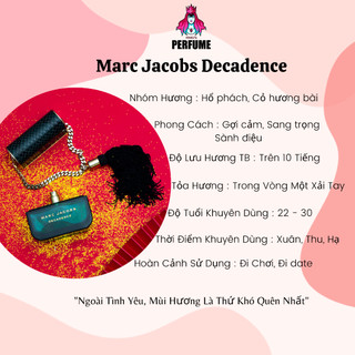 {Chính Hãng} Nước Hoa Nữ 𝐌𝐚𝐫𝐜 𝐉𝐚𝐜𝐨𝐛𝐬 𝐃𝐞𝐜𝐚𝐝𝐞𝐧𝐜𝐞